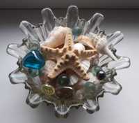 Набор ракушек и морская звезда,  для декора, аквариума с вазочкой