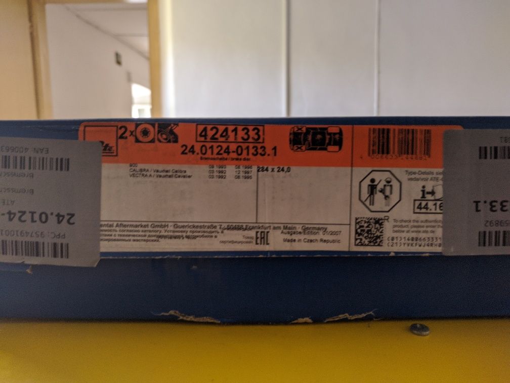 Discos e pastilhas ATE frontais para Saab ou Opel