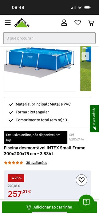 Vendo piscina usada em bom estado
