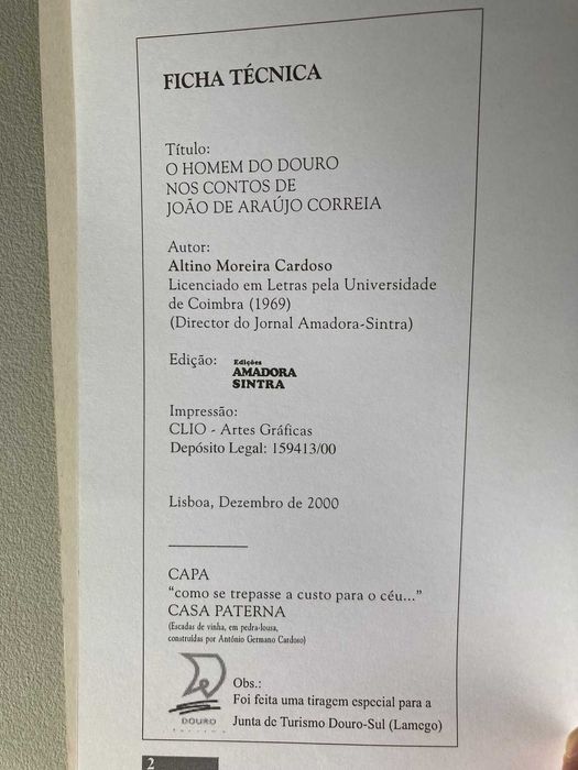 O Homem do Douro nos Contos de João de Araújo Correia
