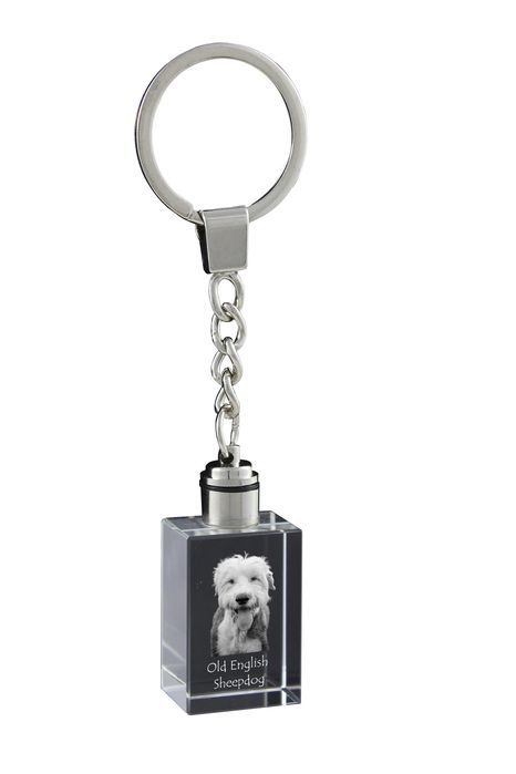 Owczarek staroangielski brelok kryształowy z psem Art-Dog