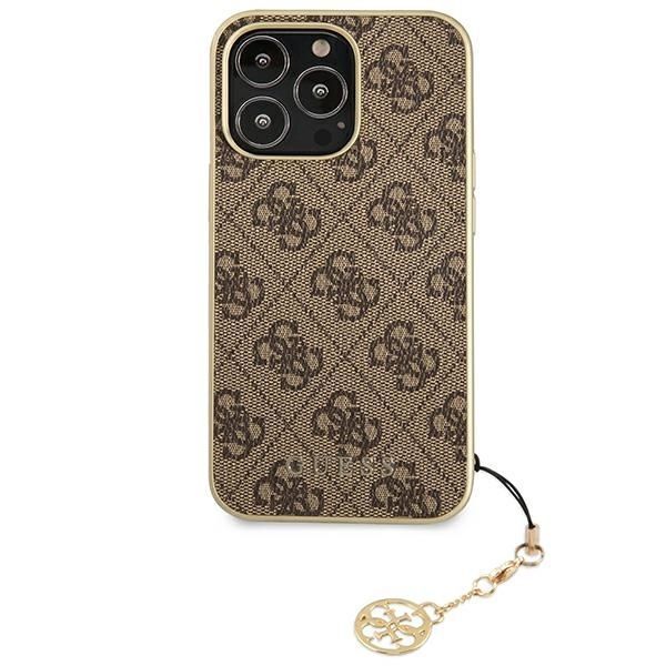 Guess Etui na iPhone 13 Pro Max 6,7" Brązowe z kolekcji Charms