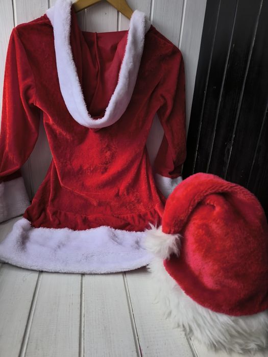 Дорослий карнавальний новорічний костюм XS -S  помічниця Санти