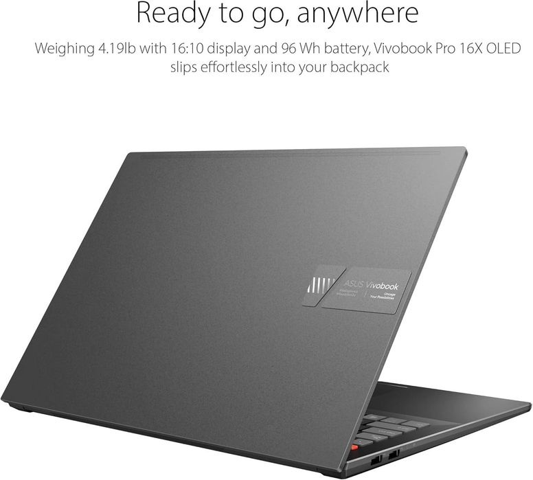ASUS Vivobook Pro 16X 16” WQUXGA 165Гц i7-12650H RTX 3060 32/1T 2.3кг