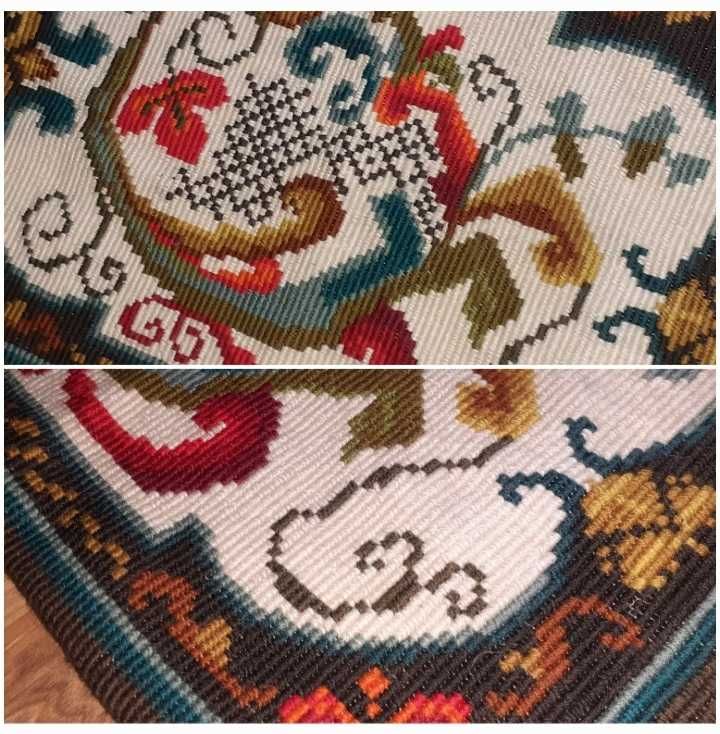 Kilim wielobarwny na podszewce wzór ornamentowy