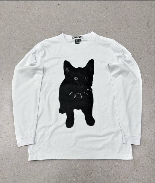 белый лонгслив y2k опиум archive с принтом