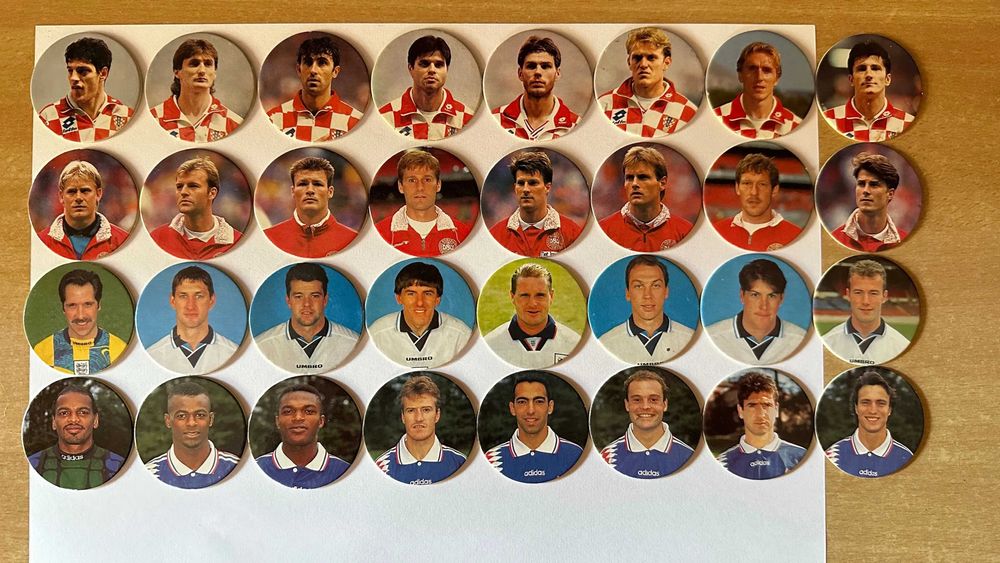 Panini Caps Snickers Euro 96 England [cała kolekcja 96 kapsli] oferta2