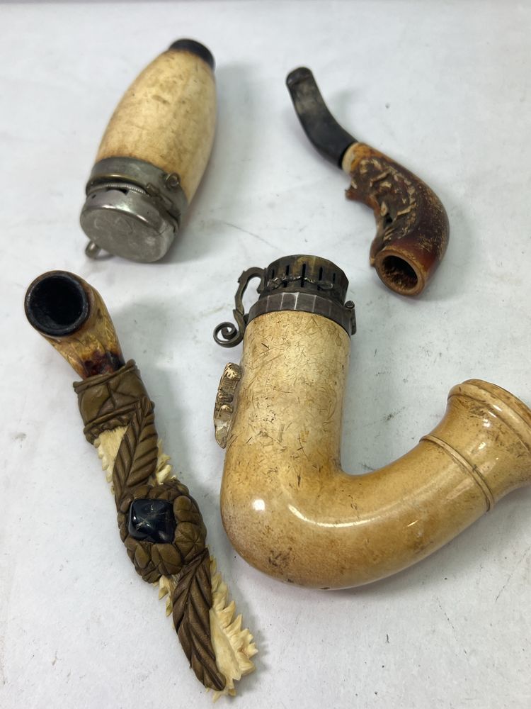 Stare fajki fajka zestaw na części z pianki morskiej do kolekcji nr8