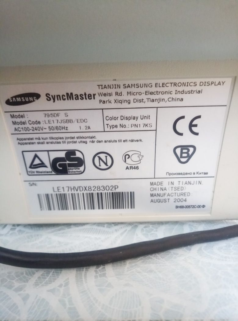 Монітор Samsung модель Sync Master 795DF,2004р.