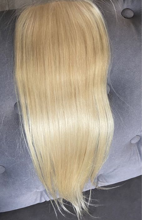 Toper tupet dopinka treska wig włosy naturalne blond brazylijskie
