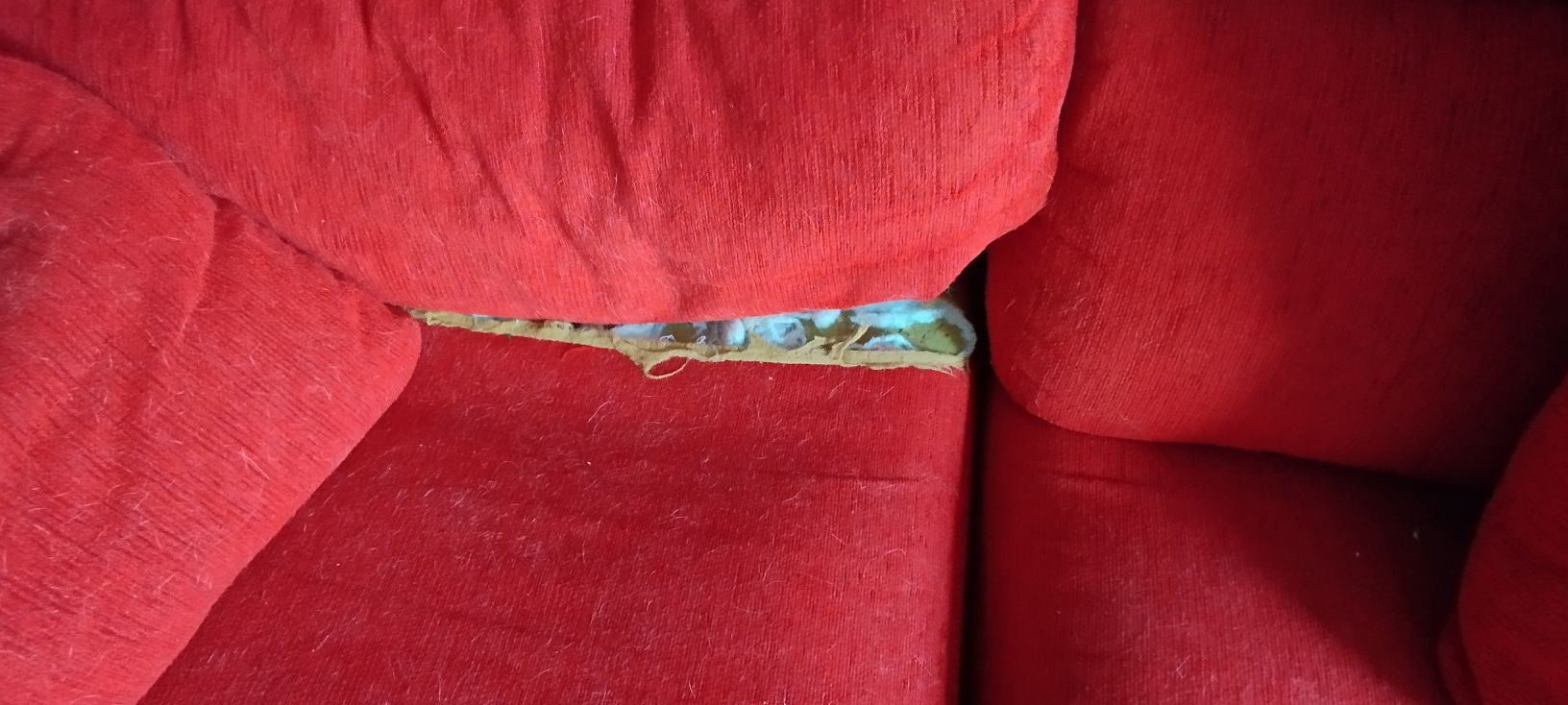 Sofa Chaise Long em Tecido - com sinais de uso