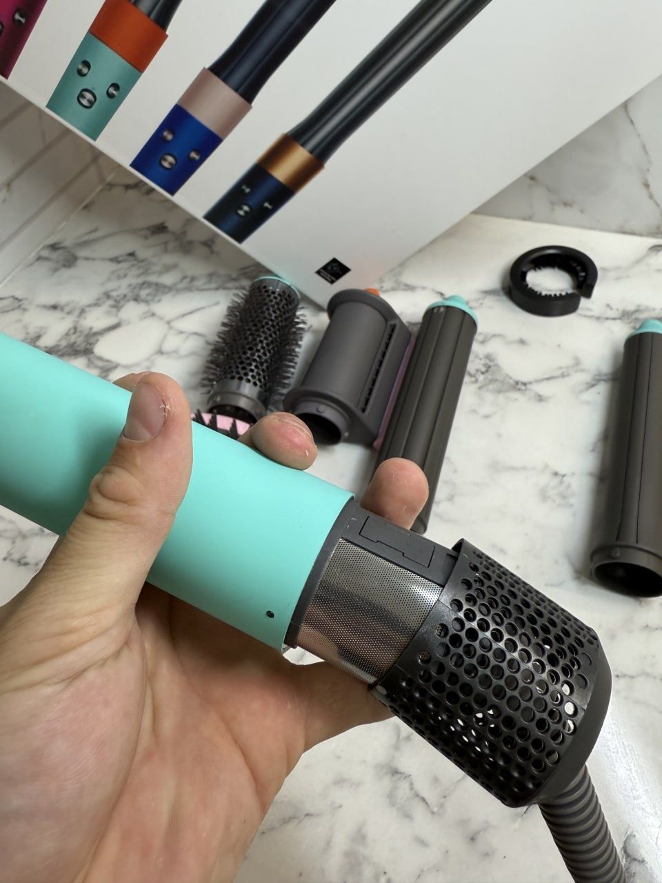 Стайлер dyson дайсон для волос с 6 насадками Airwrap hs05 ceramic pop