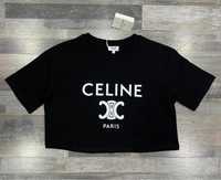 T-shirt Celine krótki czarny  xs , s , m , l