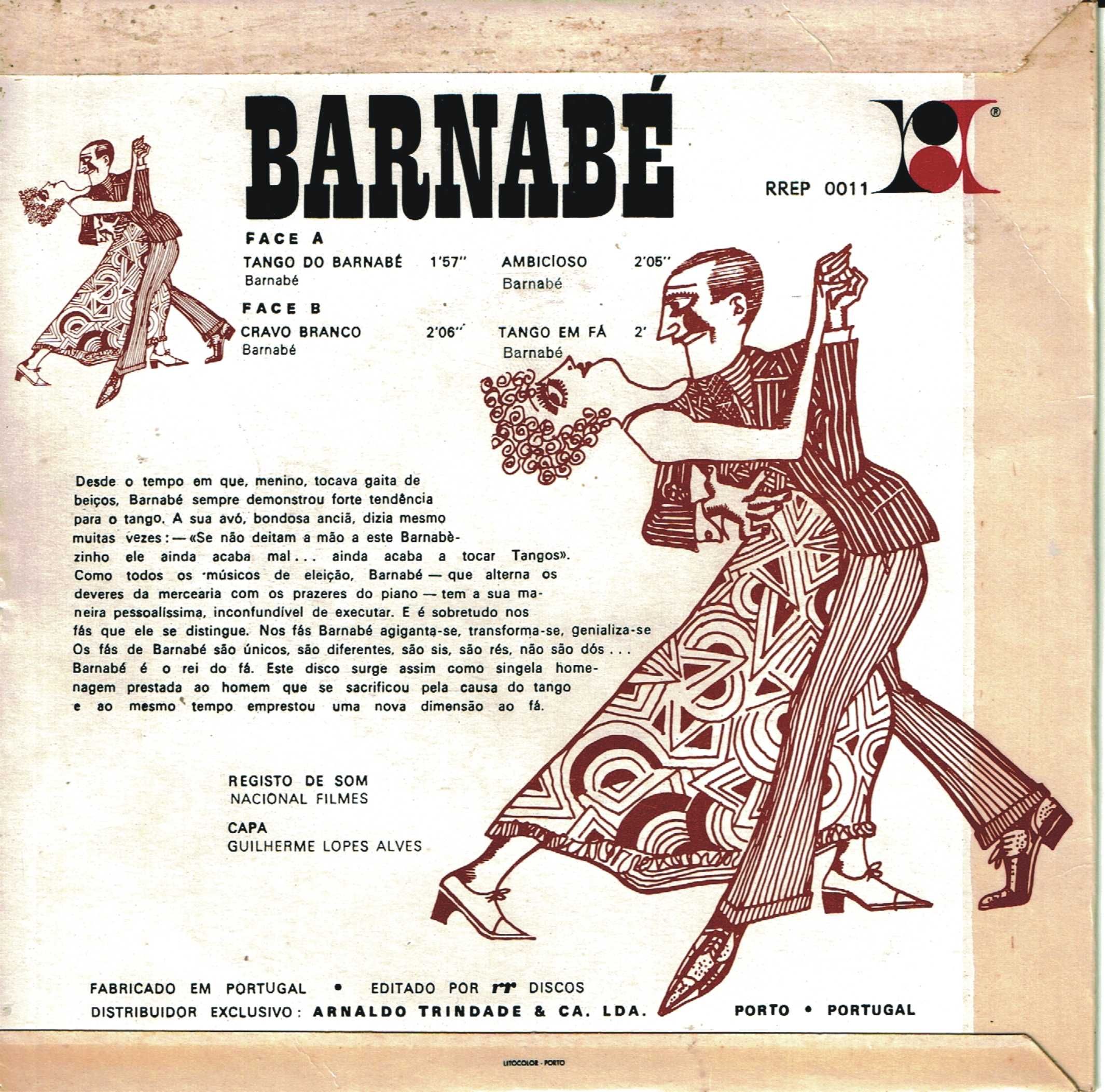 Barnabé – E Os Seus Tangos Vinil 45 rpm  - como novo - nunca tocou