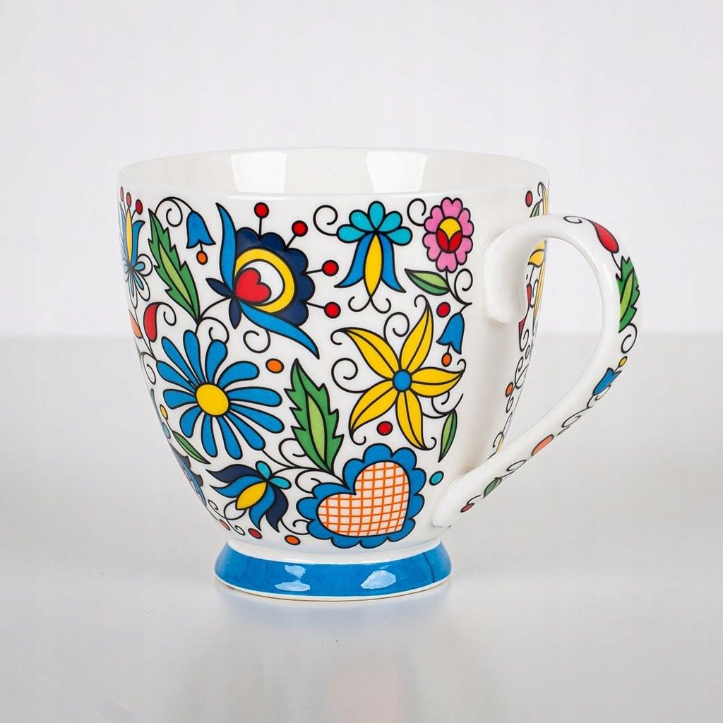 Kubek 350 ml Folk Folklor Łowicz Łowicki Kwiaty Kaszuby Kaszubski