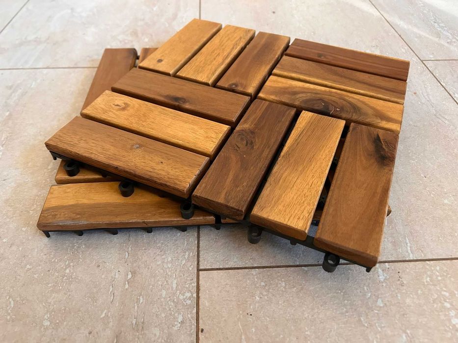 Płyta podłogowa, balkon, taras, sauna, Akacja Brown lub Gold