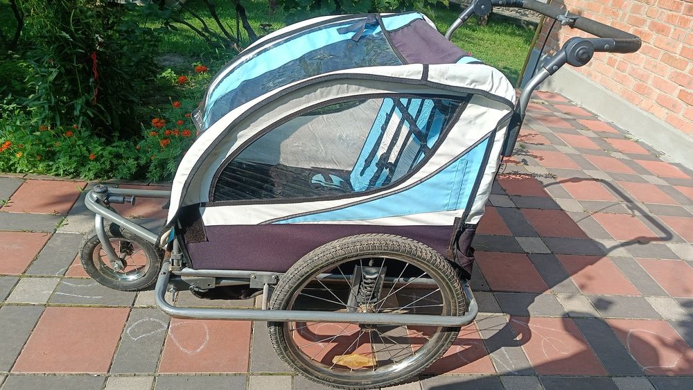 велоколяска, велопричіп, коляска для двійні