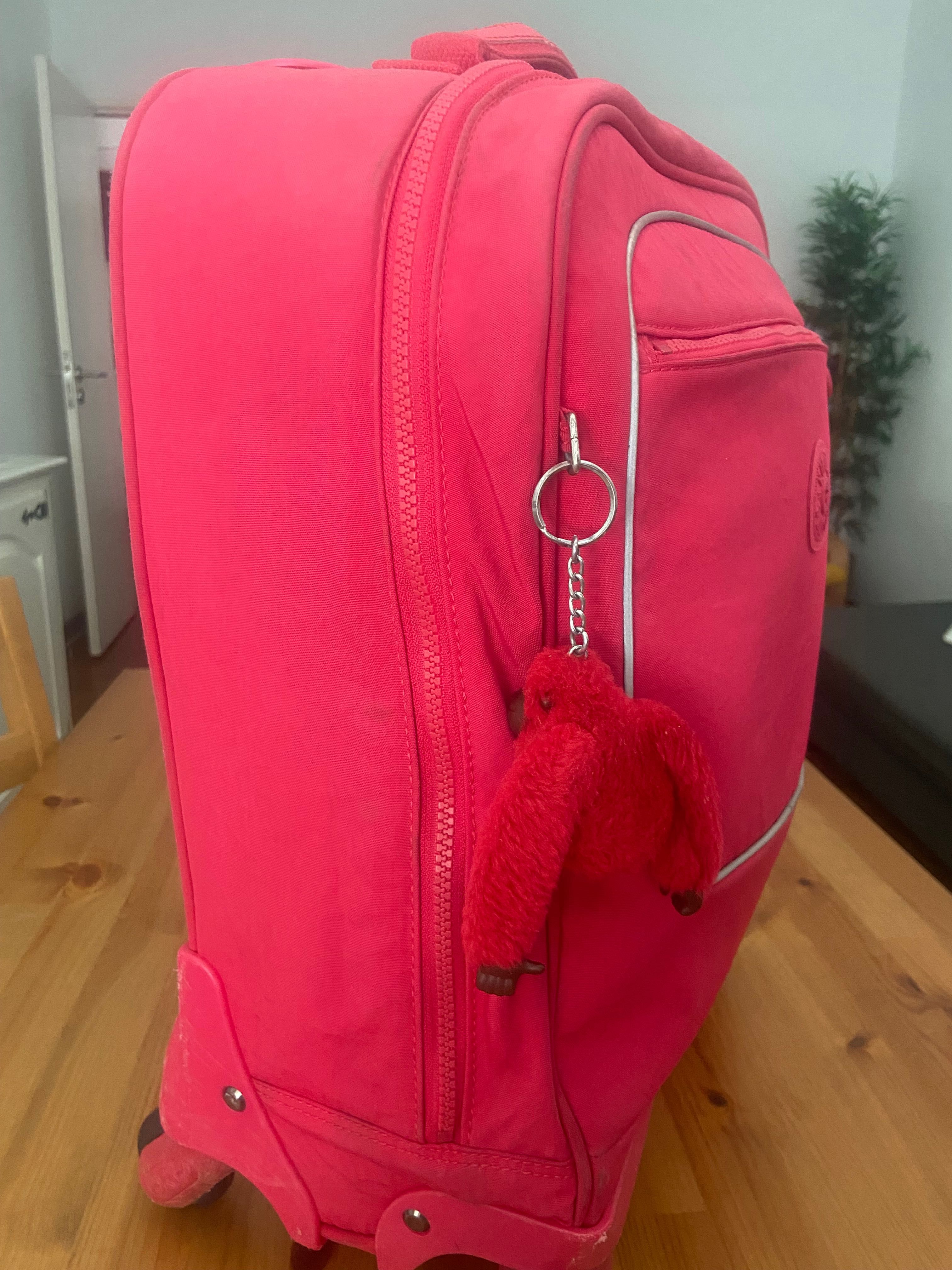 Mochila Kipling Pink com rodinhas