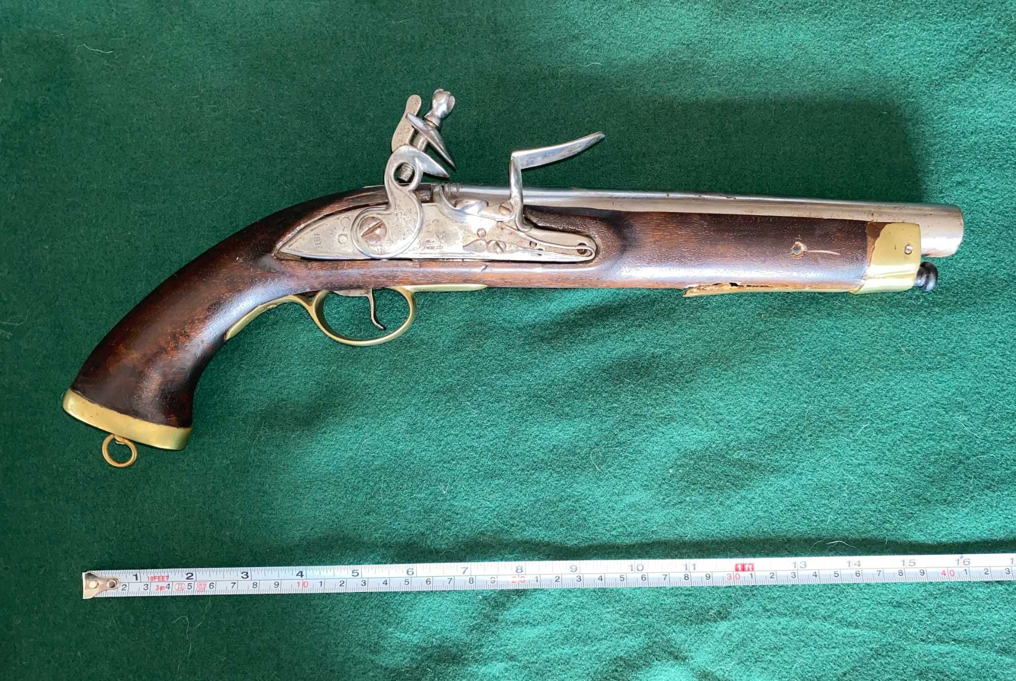 Pistola de pederneira de 1815