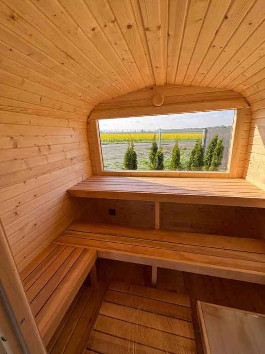 Sauna ogrodowa KWADRO z panoramicznym oknem