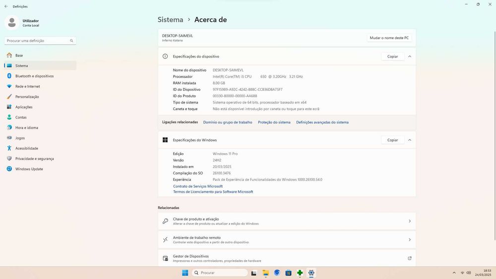 Computador desktop fixo i5 8GB RAM 240GB SSD