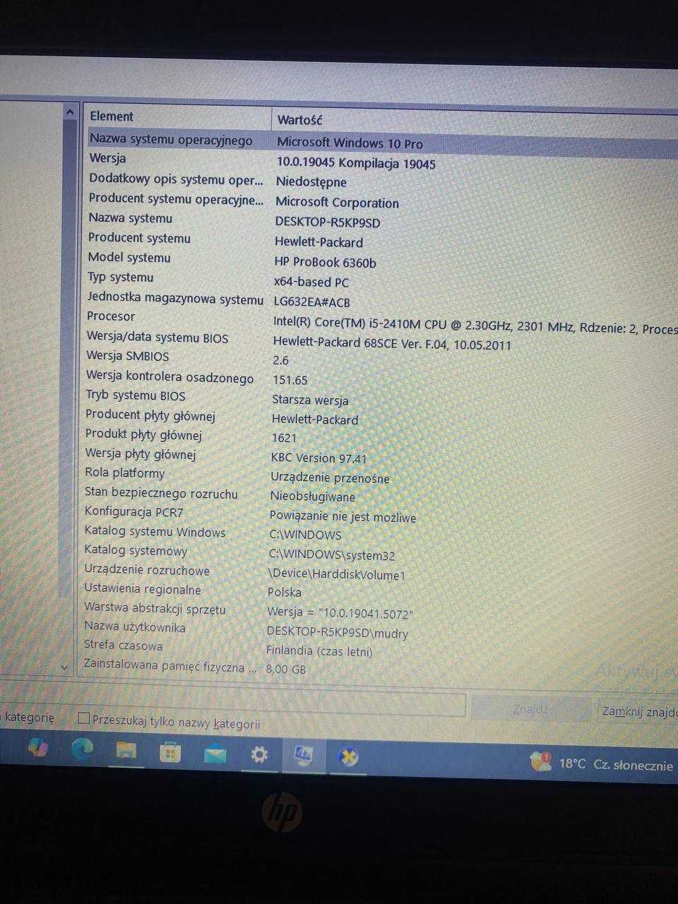 Laptop HP ProBook 6360b G8