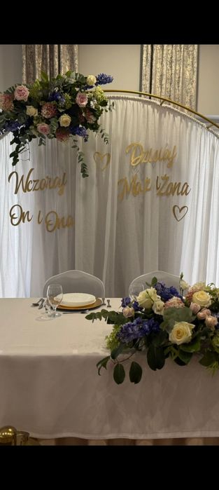 Napis na ściankę weselną