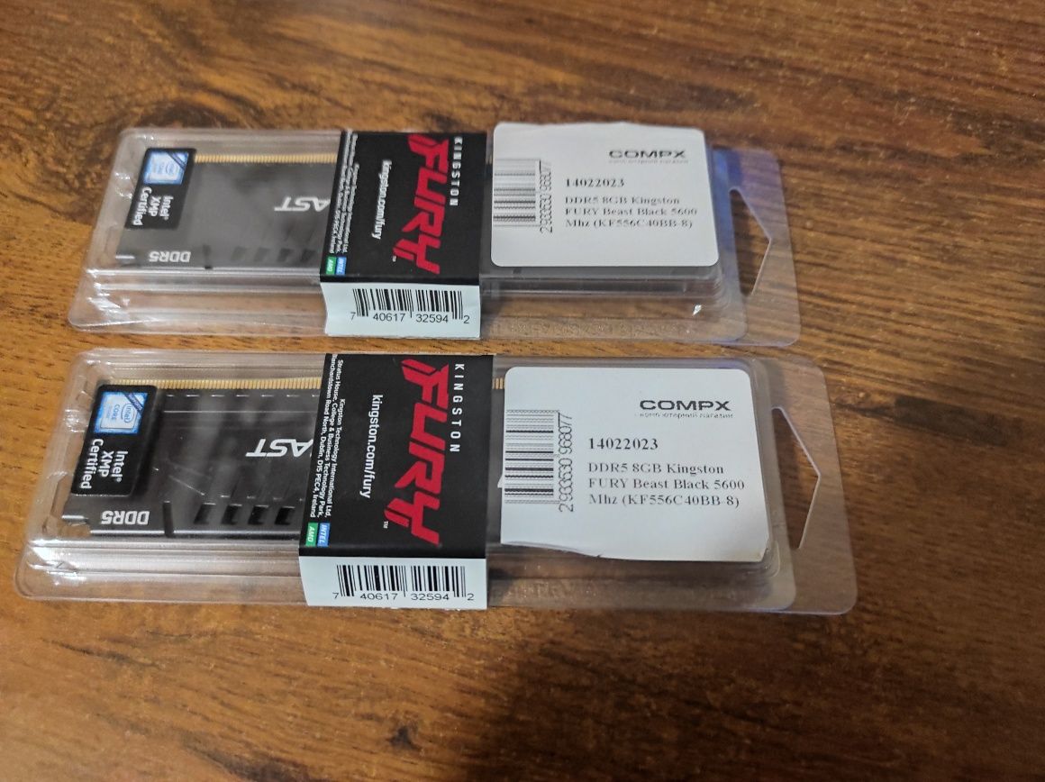 ОЗУ DDR5 Kingston FURY 16gb, 2 x 8gb 5600 MHz