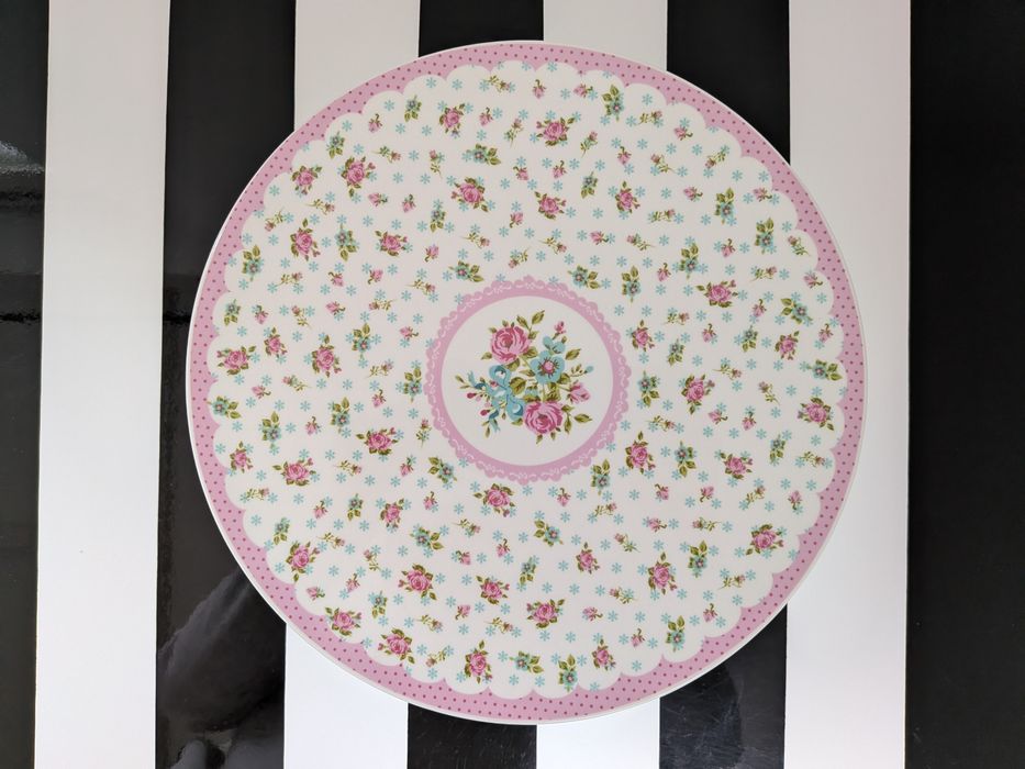 English Home patera etażerka porcelana romantyczne kwiatki