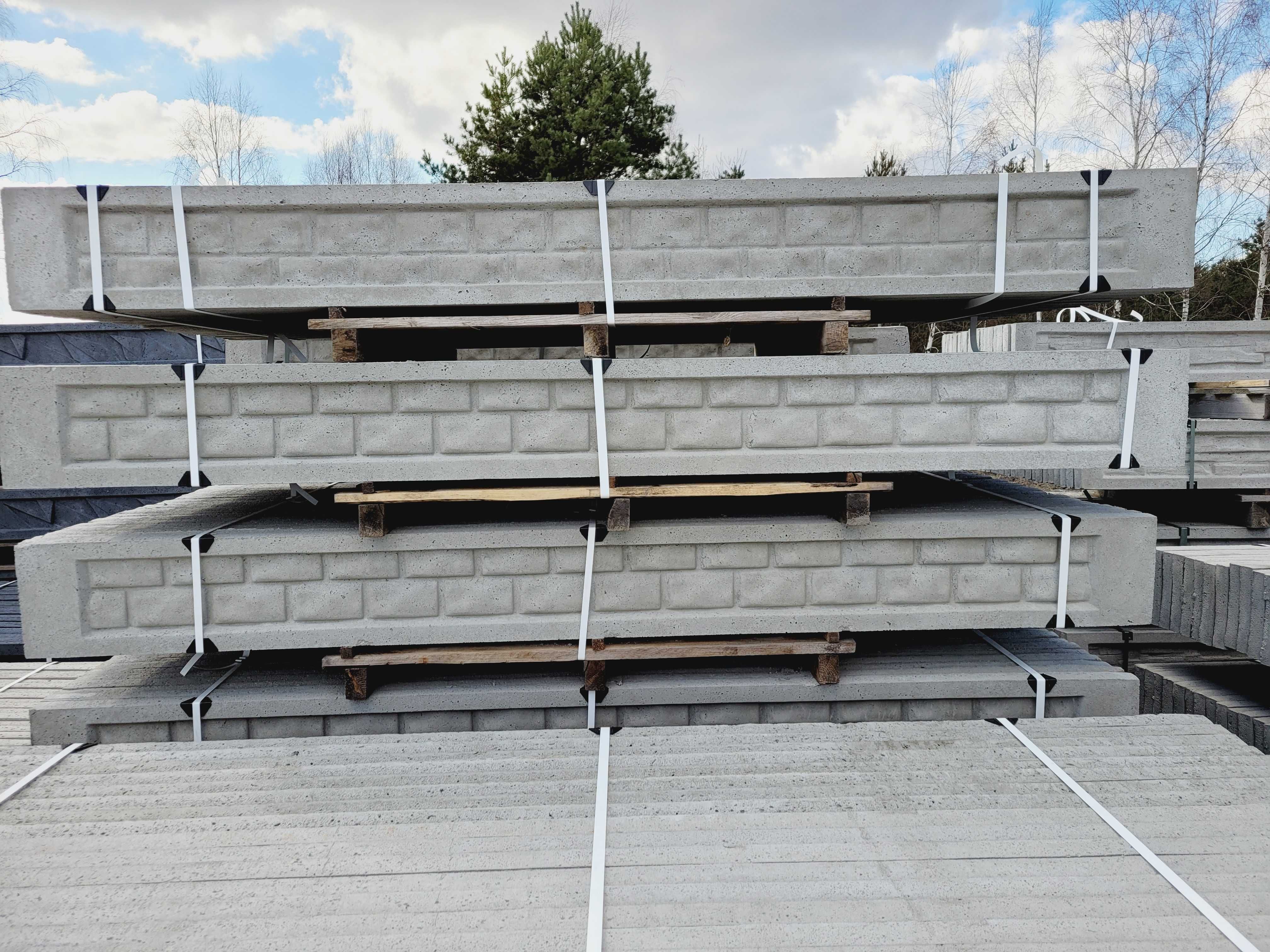 Podmurówka betonowa DWUSTRONNA WIBROPRASOWANA - Panele Ogrodzeniowe