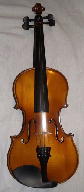 Violino de madeira natural