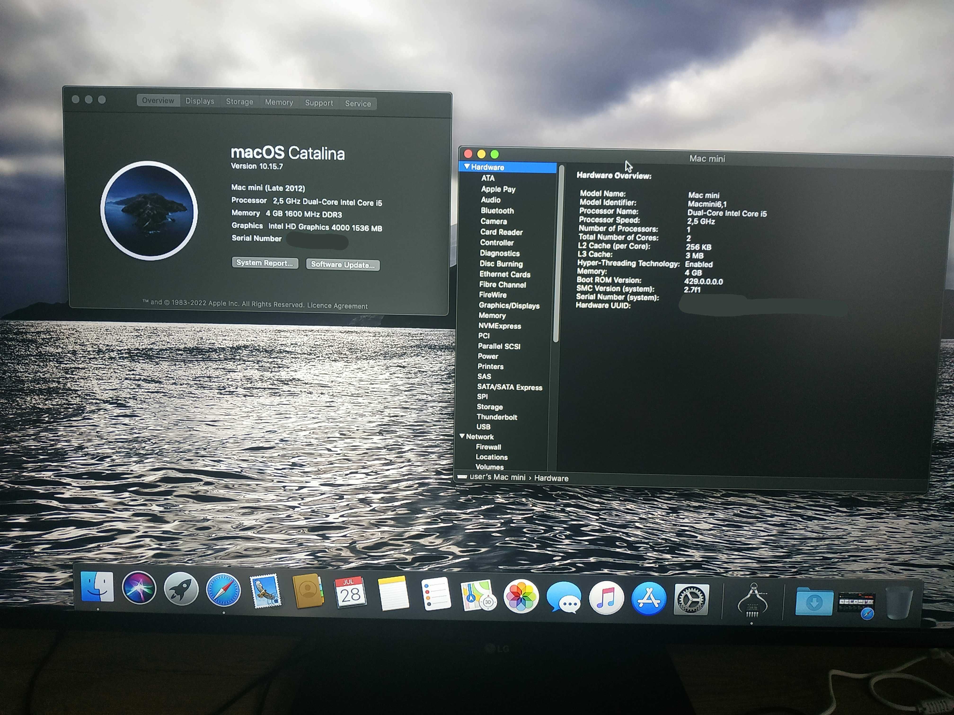 Apple Mac Mini late 2012, macOS Catalina, 500GB dysk, 4GB RAM