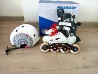 zestaw rolki Powerslide 33-36 oraz kask Oxelo 55-58