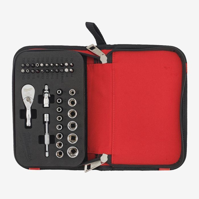 Набір біт та головок Milwaukee 1/4 з храповиком (39шт)