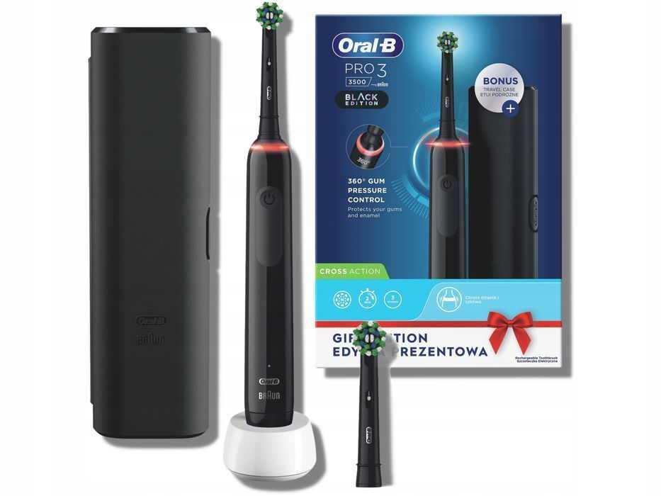 outlet szczoteczka elektryczna oral-b pro 3 3500 design edition czarna