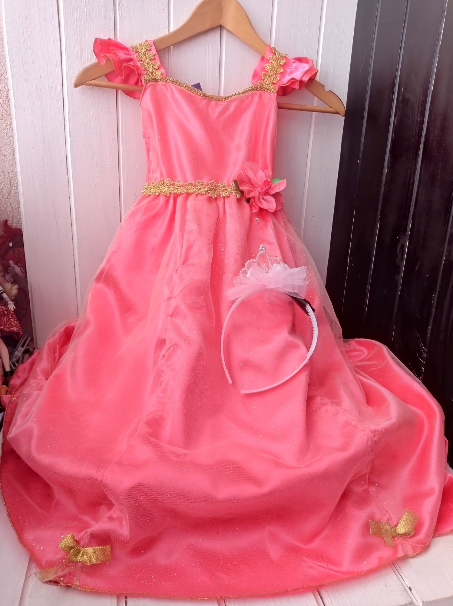Карнавальний костюм принцеса корона бальне плаття сукня