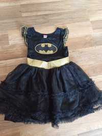 Batman 110 116 przebranie 5 6 czarna tiulowa sukienka kostium batmanka