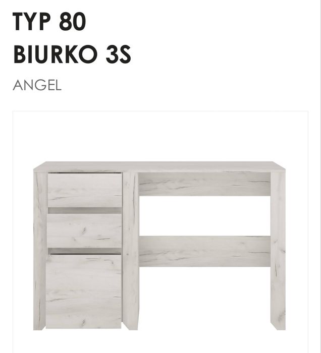 Biurko białe z plyty laminowanej