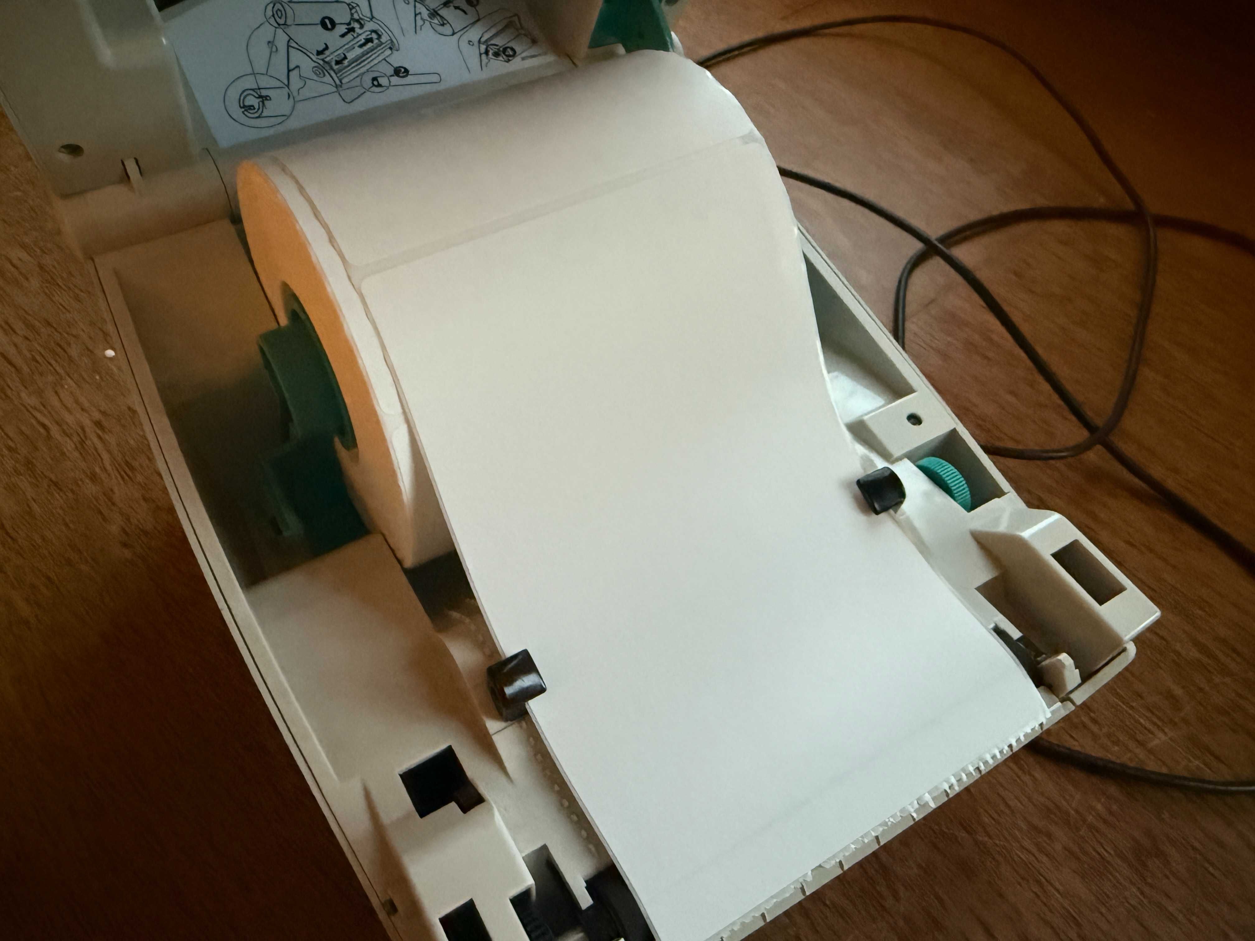 Drukarka 203dpi USB ZEBRA TLP2844 LPT RS etykiet + 2 rolki
