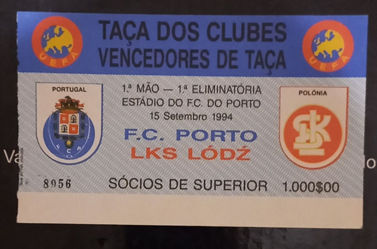 Vários Bilhetes Jogos Internacionais Futebol Clube do Porto.