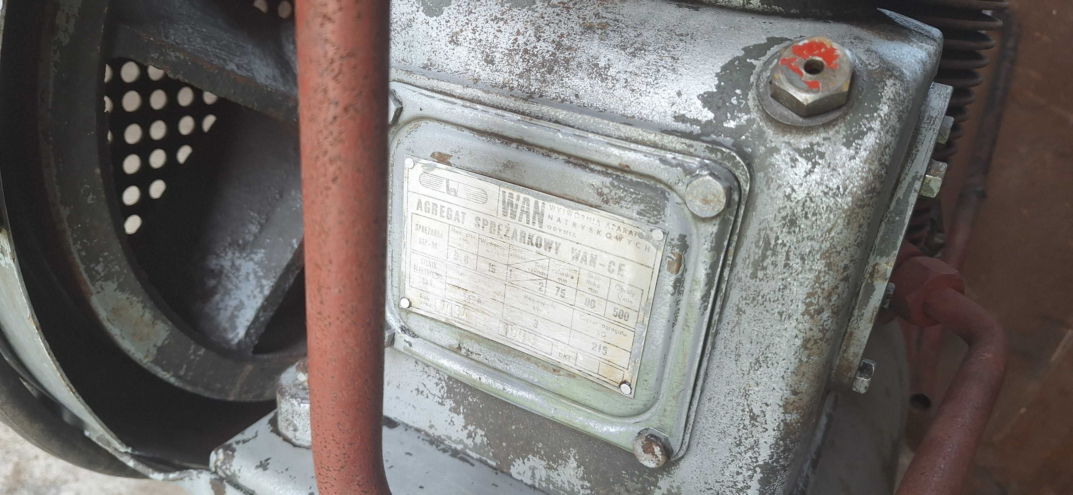 Sprężarka Kompresor WAN 2 tłokowy silnik 3KW stan bdb