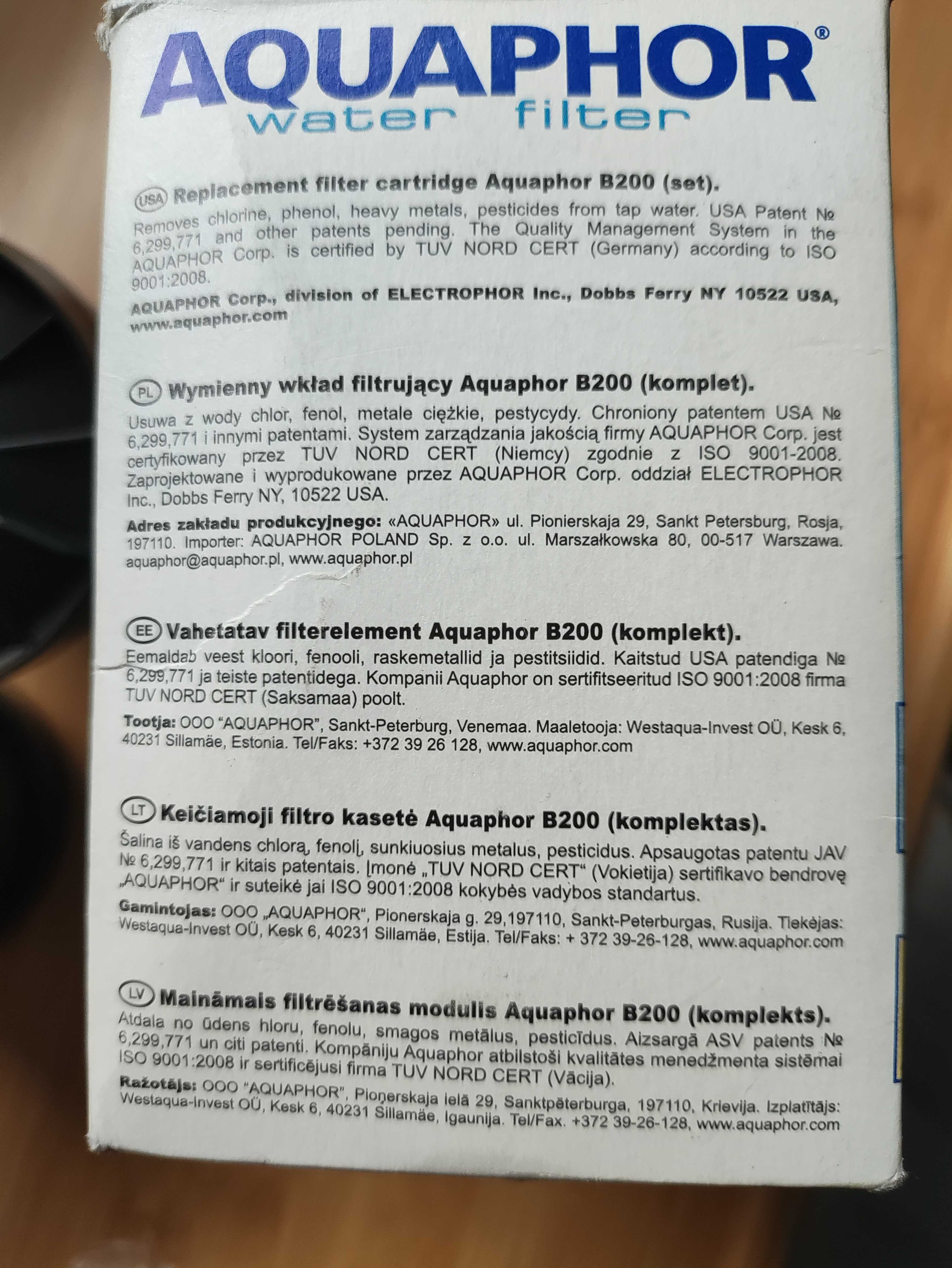 Wkład filtra wody Aquaphor Modern B200H Wkład Filtrujący filtr do wody