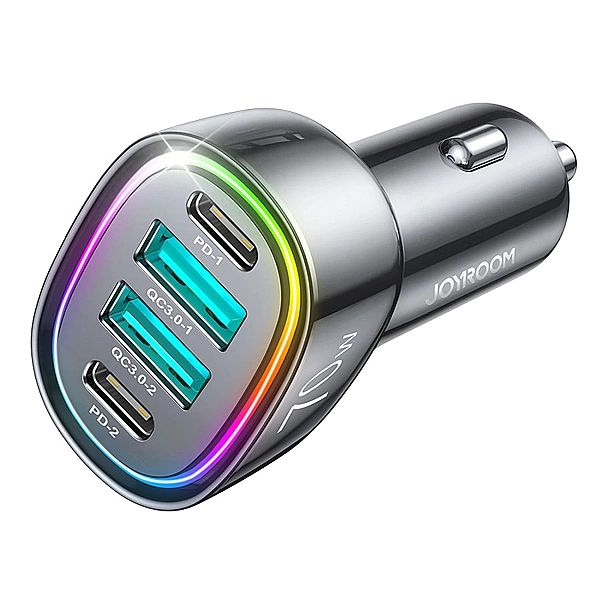 Joyroom ładowarka samochodowa 70W z 4 portami: 2 x USB C, 2 x USB czar