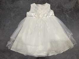 Sukienka wizytowa elegancka rozmiar 80 86 chrzest ślub