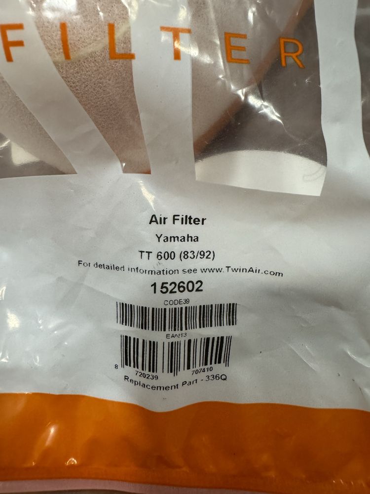 Filtro de ar Yamaha tt600 twin air