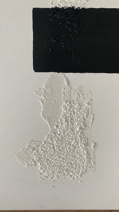 Obraz strukturalny teksturowany minimalizm abstrakcyjny do salonu boho