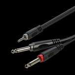 Kabel audio Jack 3.5 stereo / 2 x Jack 6.3 mono 3m Roxtone SAYC130L3