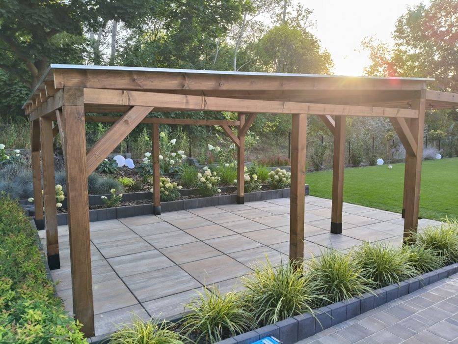 Altana taras pergola wiata na wymiar zabudowa dach poliwęglan