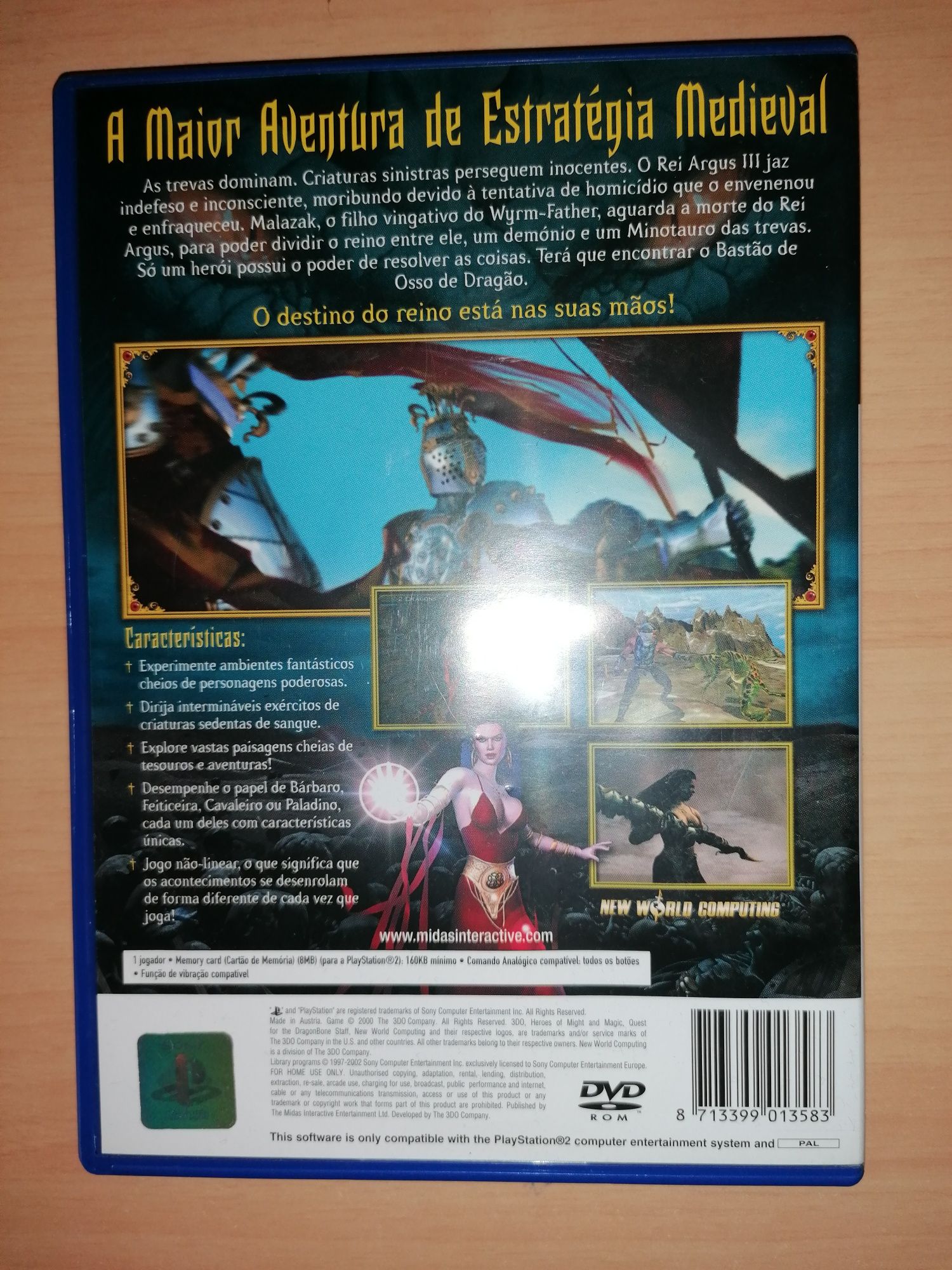 Jogos PS2 ( PlayStation 2 ) Heros of Might and Magic (Optimo Estado)