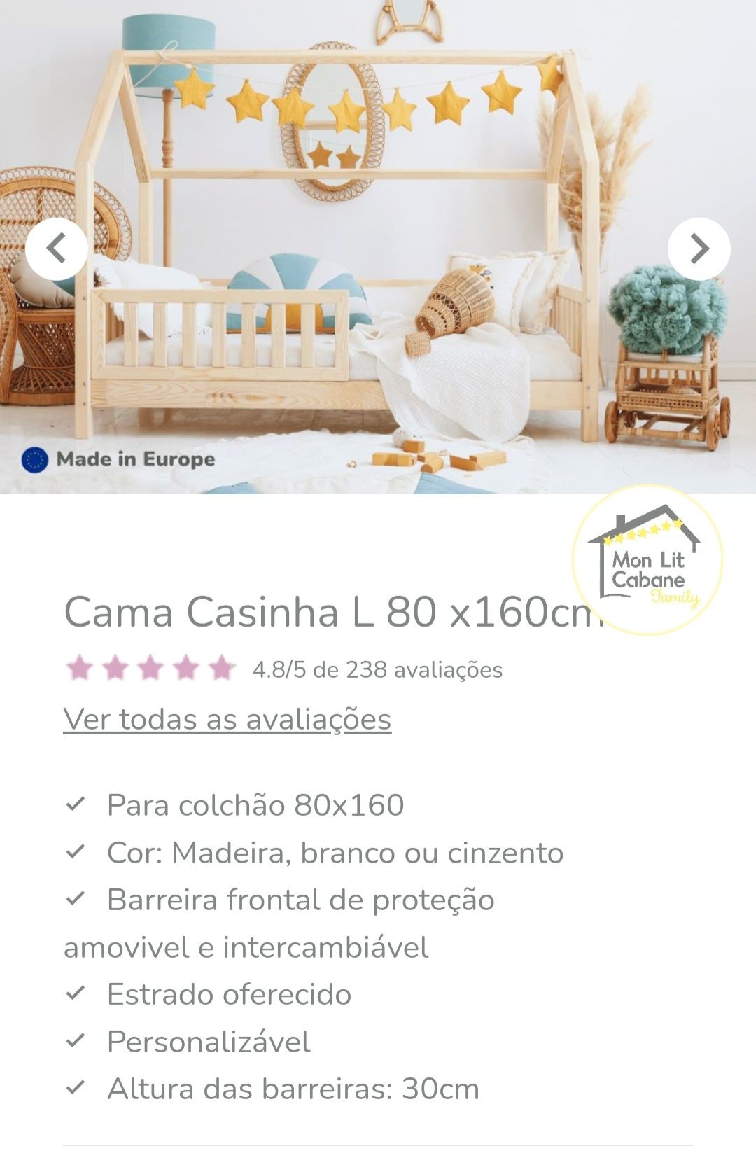 Cama casinha L 80x160 da Monlitcabane